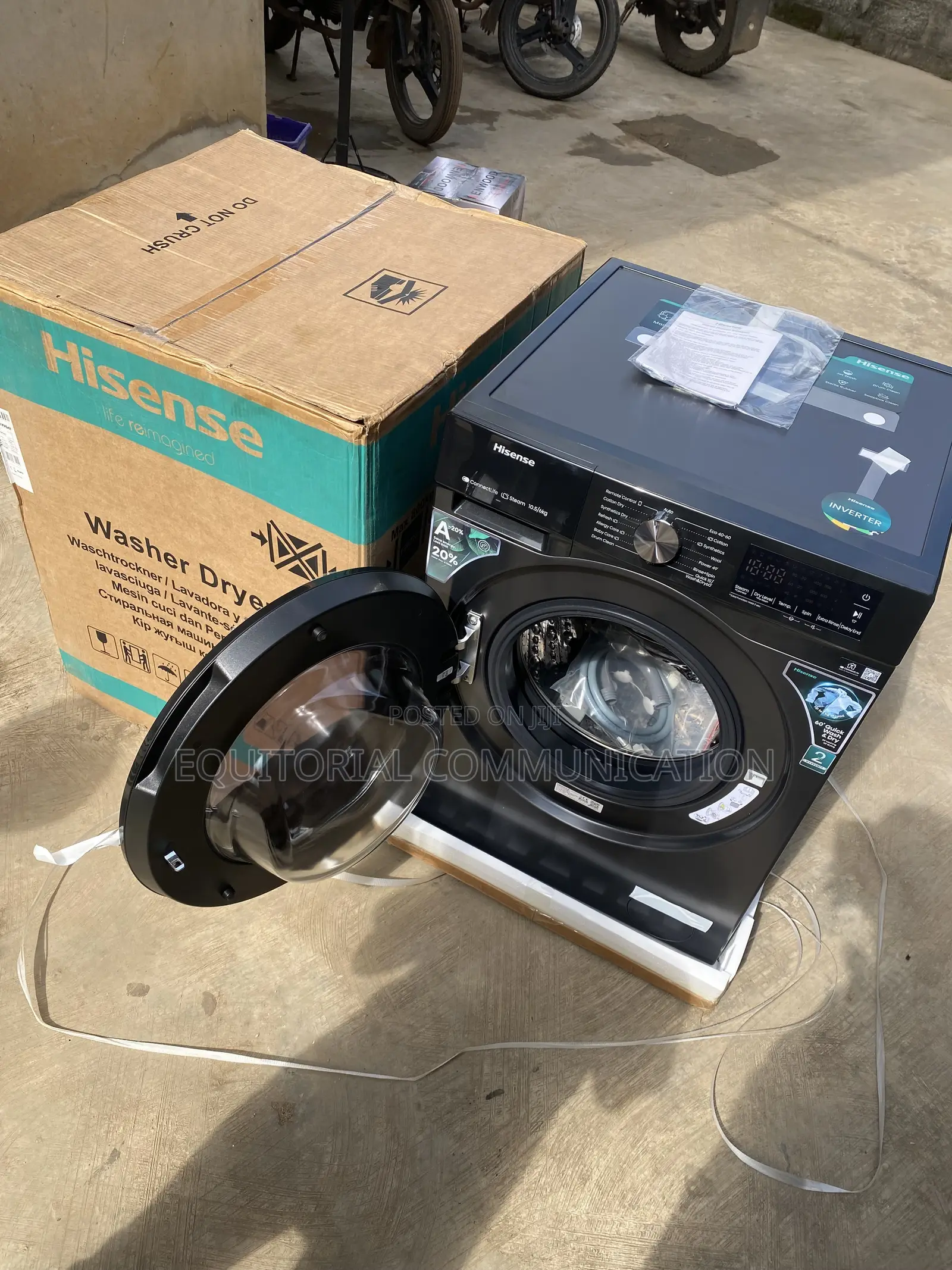 Hisense 10.5KG Front Load Washer With 6KG Dry Function
