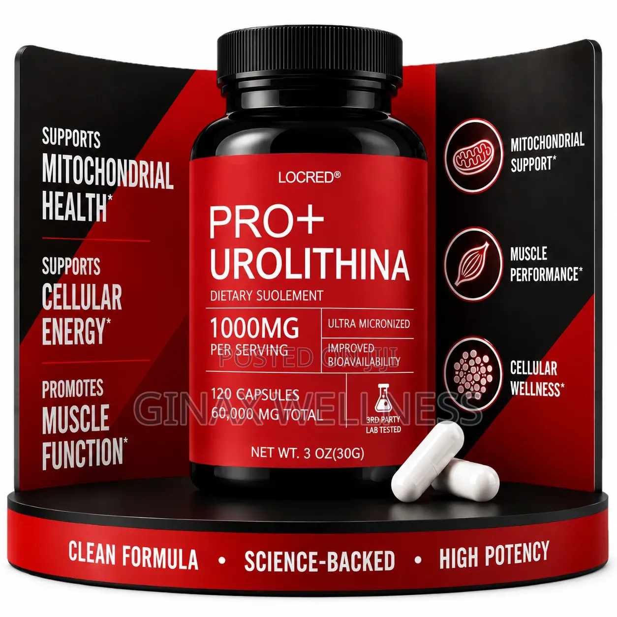 PRO+ Urolithin a Capsules for Cellular Energy, Muscle & Healthy Ageing