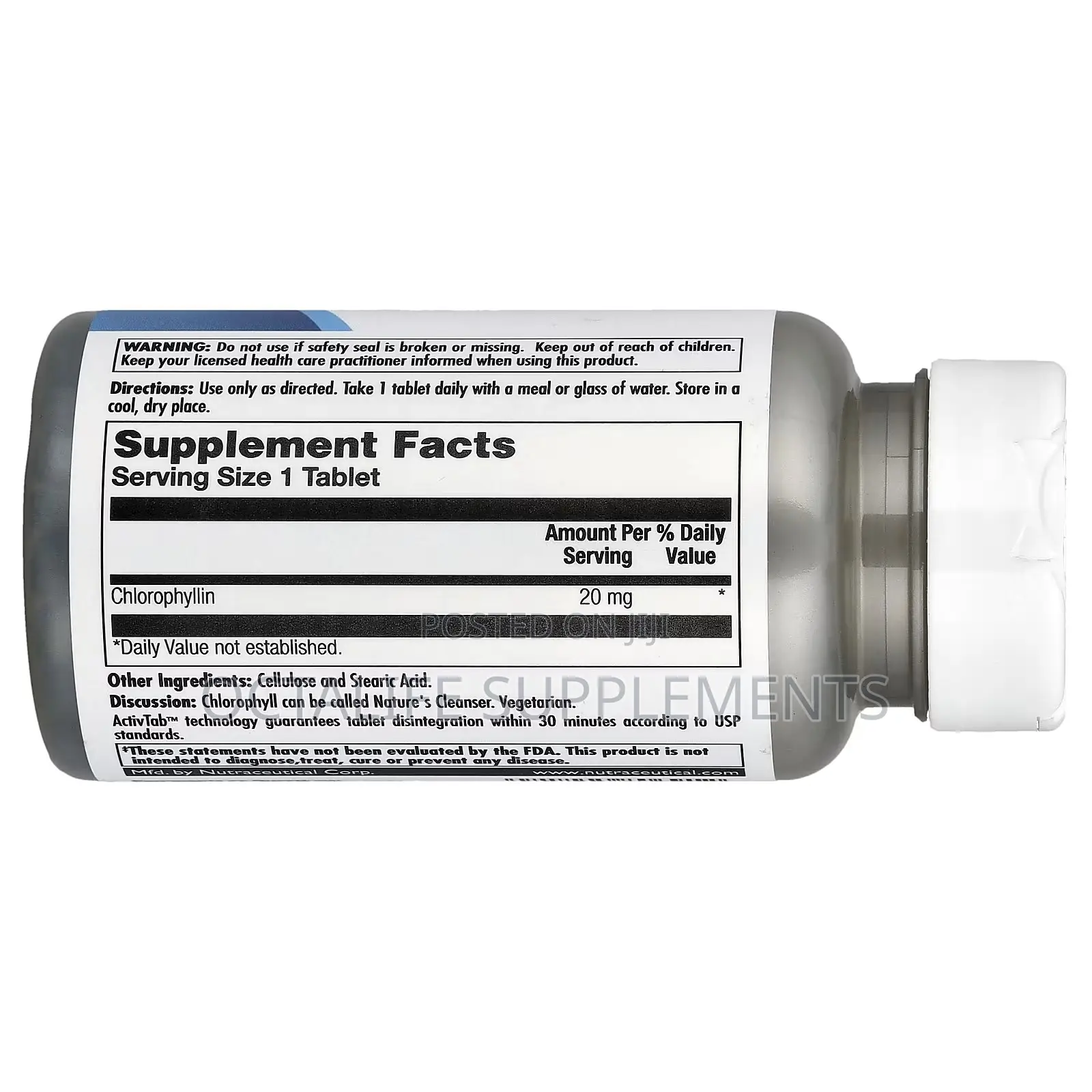 KAL, Chlorophyll, 20 Mg , 100 Tablets