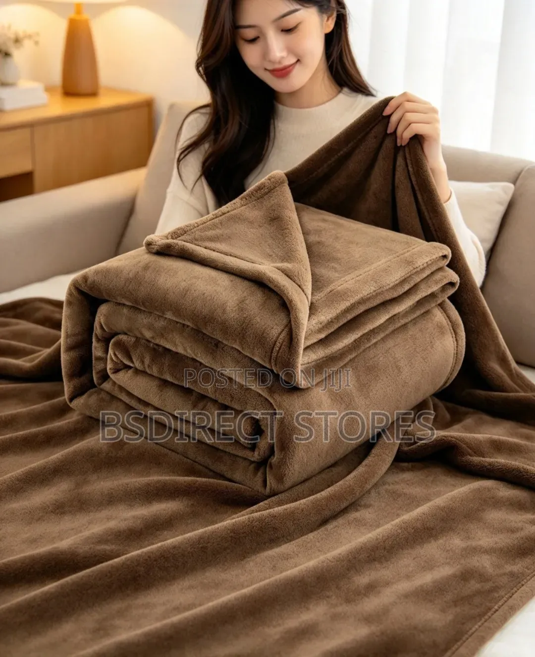 Bedsure Camel Fleece Bedspread King Fluffy Flannel Blanket