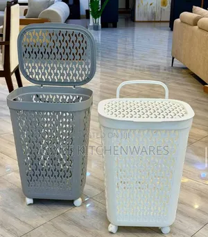 Large Plastic Laundry Basket With Cover