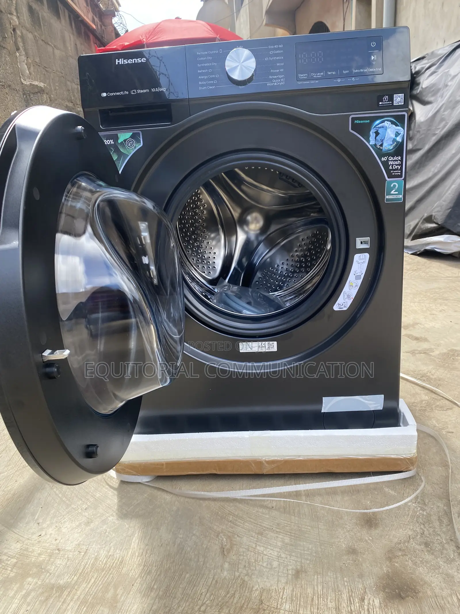 Hisense 2-in-1 Automatic Front Loader 10.5kg/6kg
