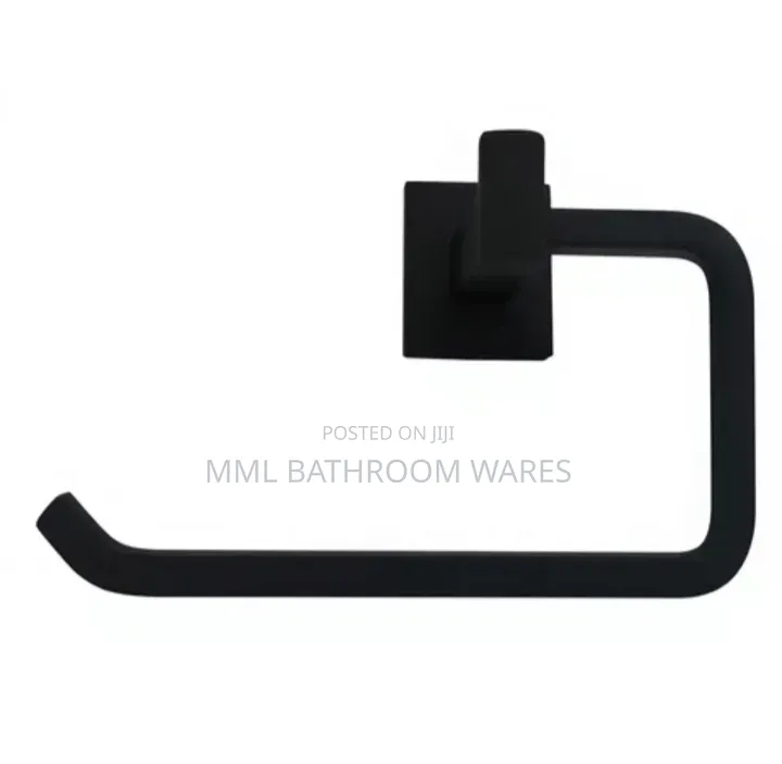 Modern Square Matt Black Wall Mounted Toilet Paper Holder