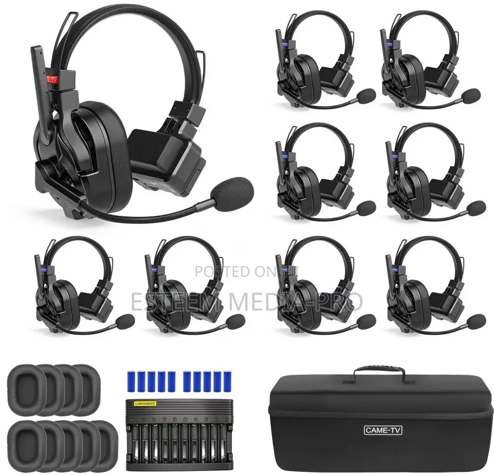 CAME-TV KUMINIK8 PRO 1.9GHz Full-Duplex Wireless Headset - 9 Pack