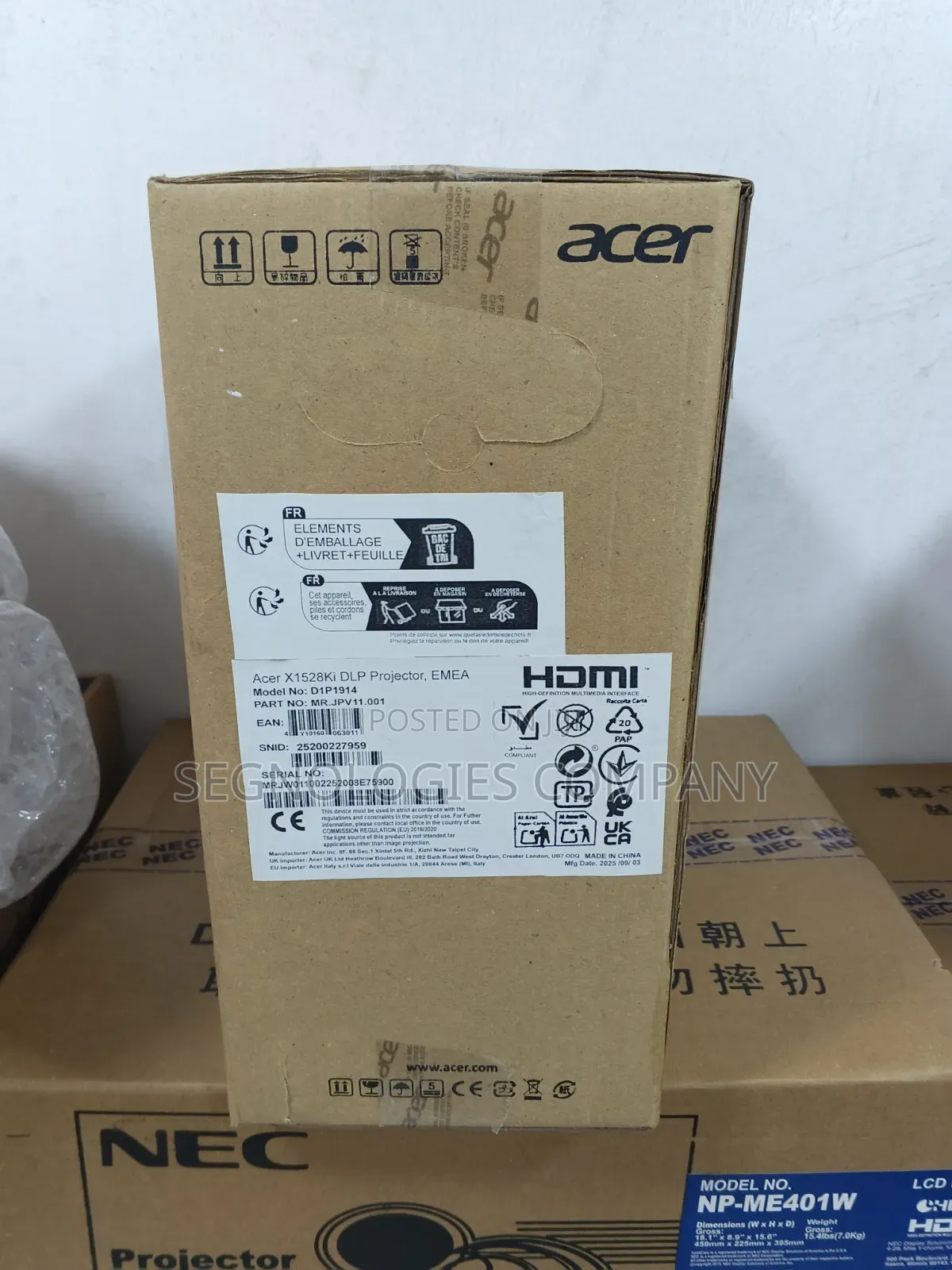 Acer X1528Ki 5200 Lumens Full HD 3D Ready DLP Projector