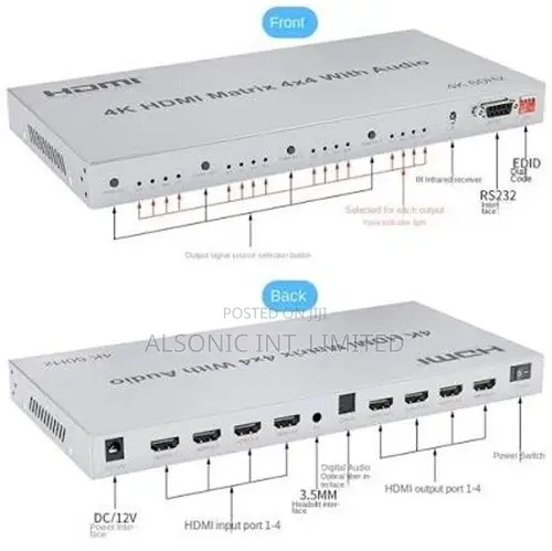 4k Hdmi Matrix 4x4 With Audio