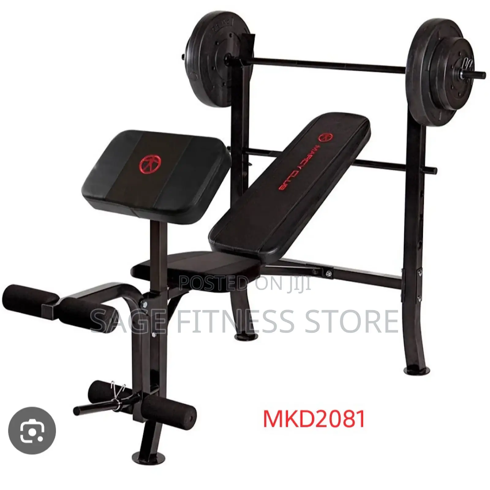 Weight Bench With Barbell, Weight Plates & Dumbbells