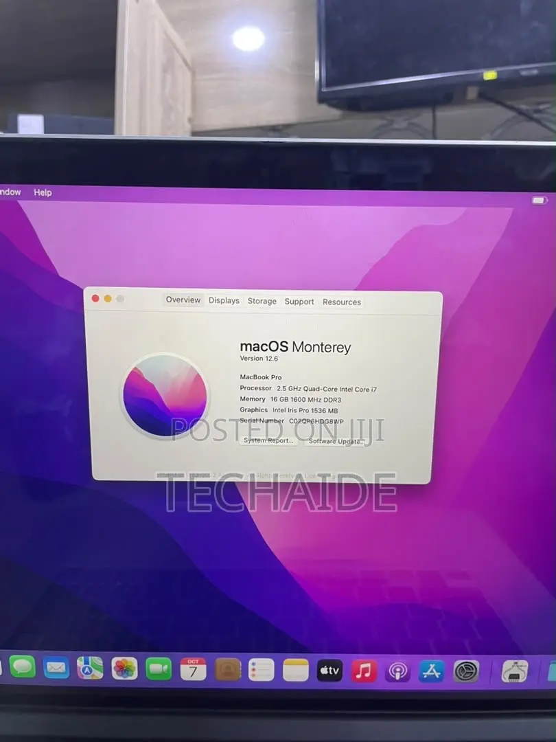 Laptop Apple MacBook Pro 2015 16GB Intel Core i7 SSD 512GB