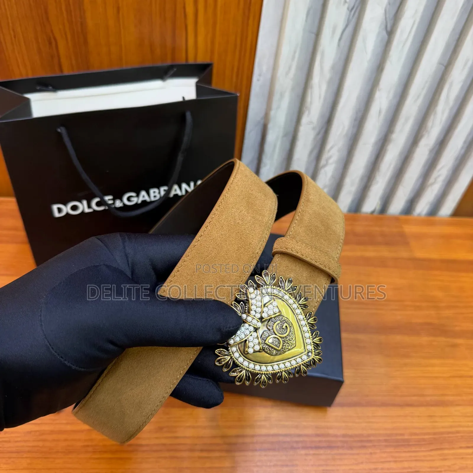 Luxury Update D&G Luxury Suede Devotion Belt.