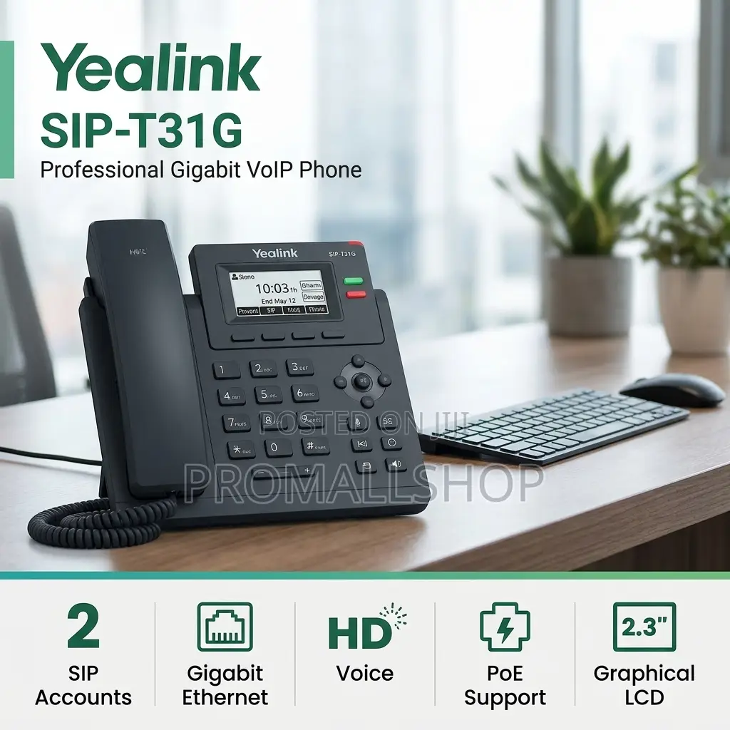 Yealink SIP-T31G IP Phone – Professional Gigabit VoIP Phone