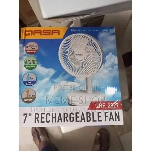 Qasa 7 Inches Rechargeable Table Fan