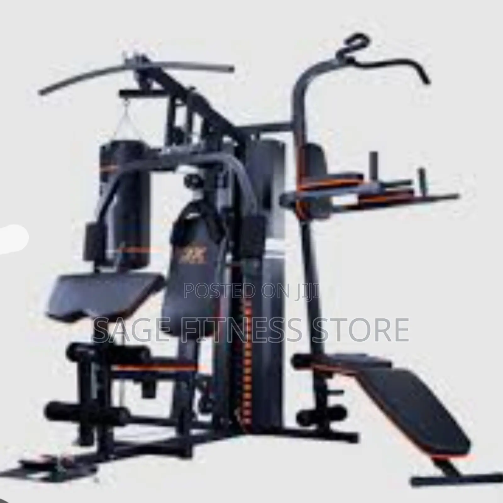 3-Station Home Gym Multi-Gym With Pull-Up/Dip Station & Sit-Up Bench