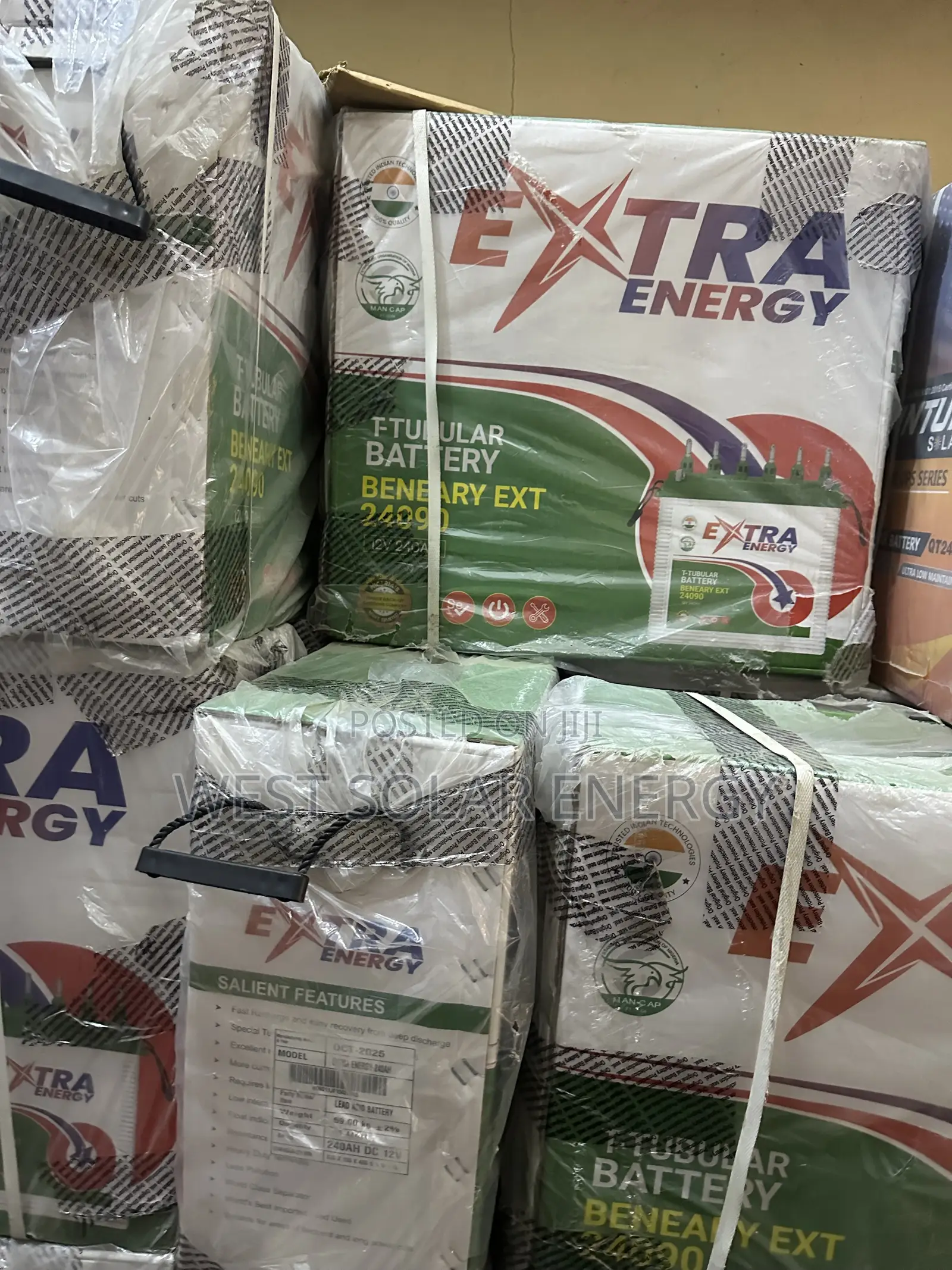 240Ah 12V Extra Energy Tubular Battery