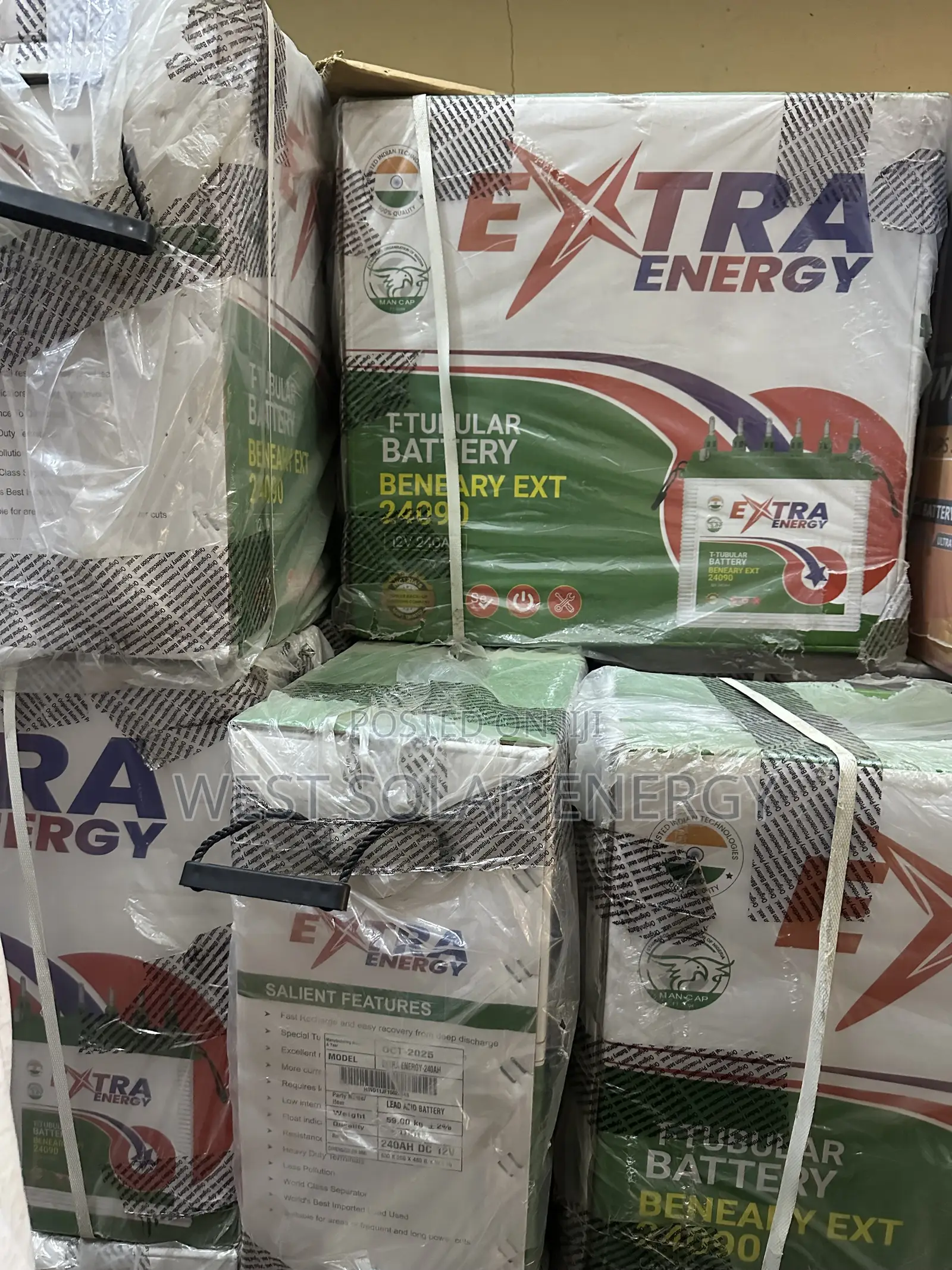 240Ah 12V Extra Energy Tubular Battery
