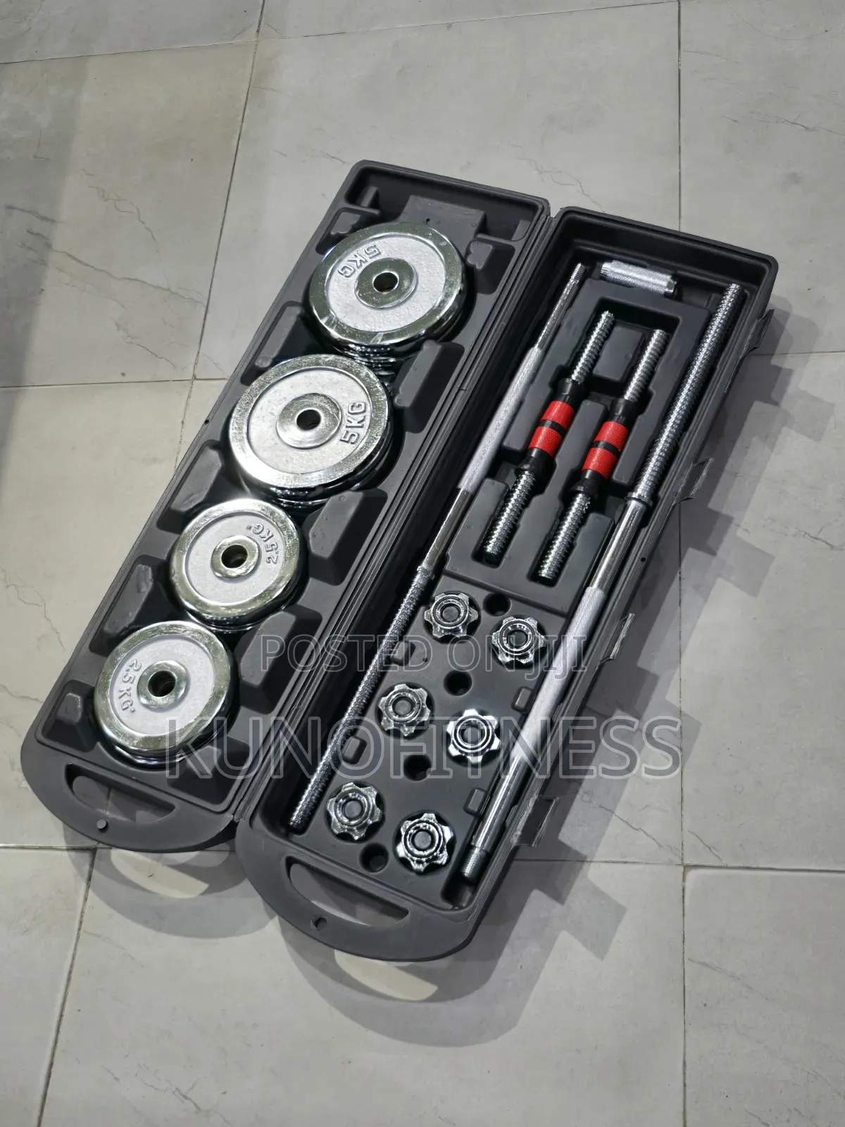 50KG Convertible Barbell & Dumbbell Weight Lifting Set