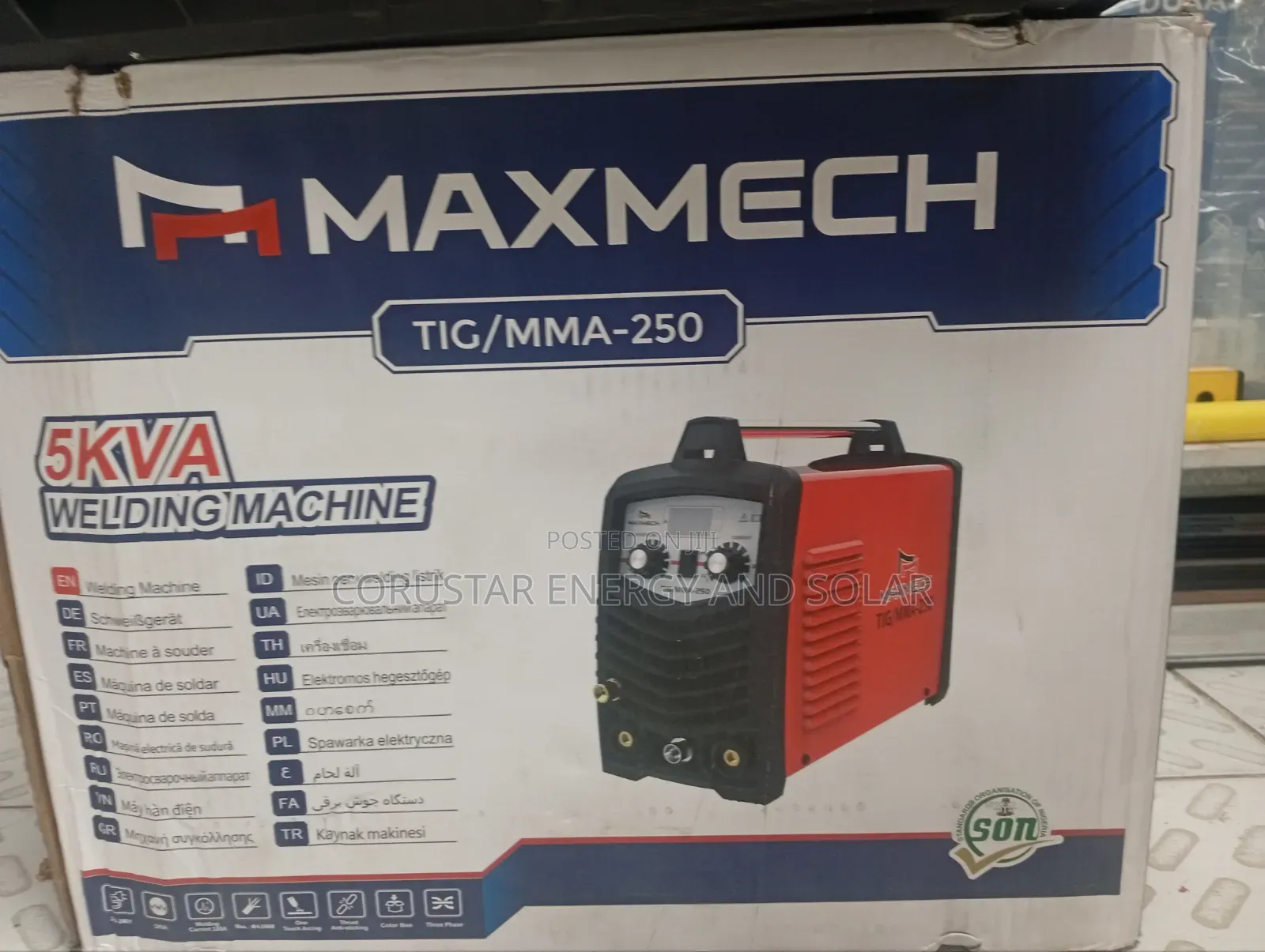 Welding Machine 5 KVA (250 Amps) - MAXMECH TIG/MMA-250