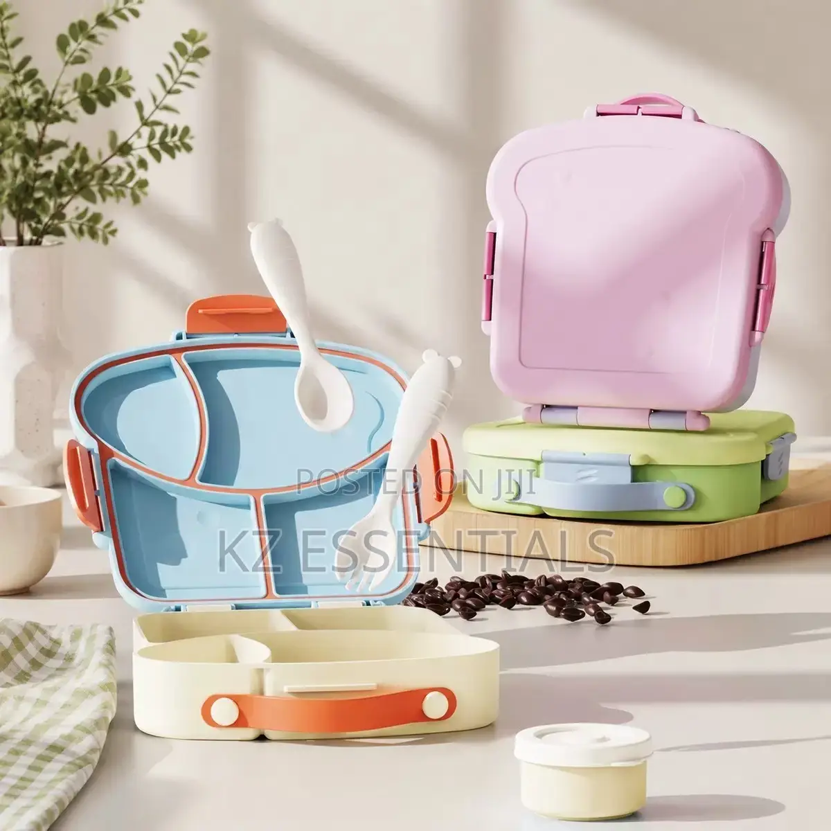 Student Lunch Box With Spoon & Fork
