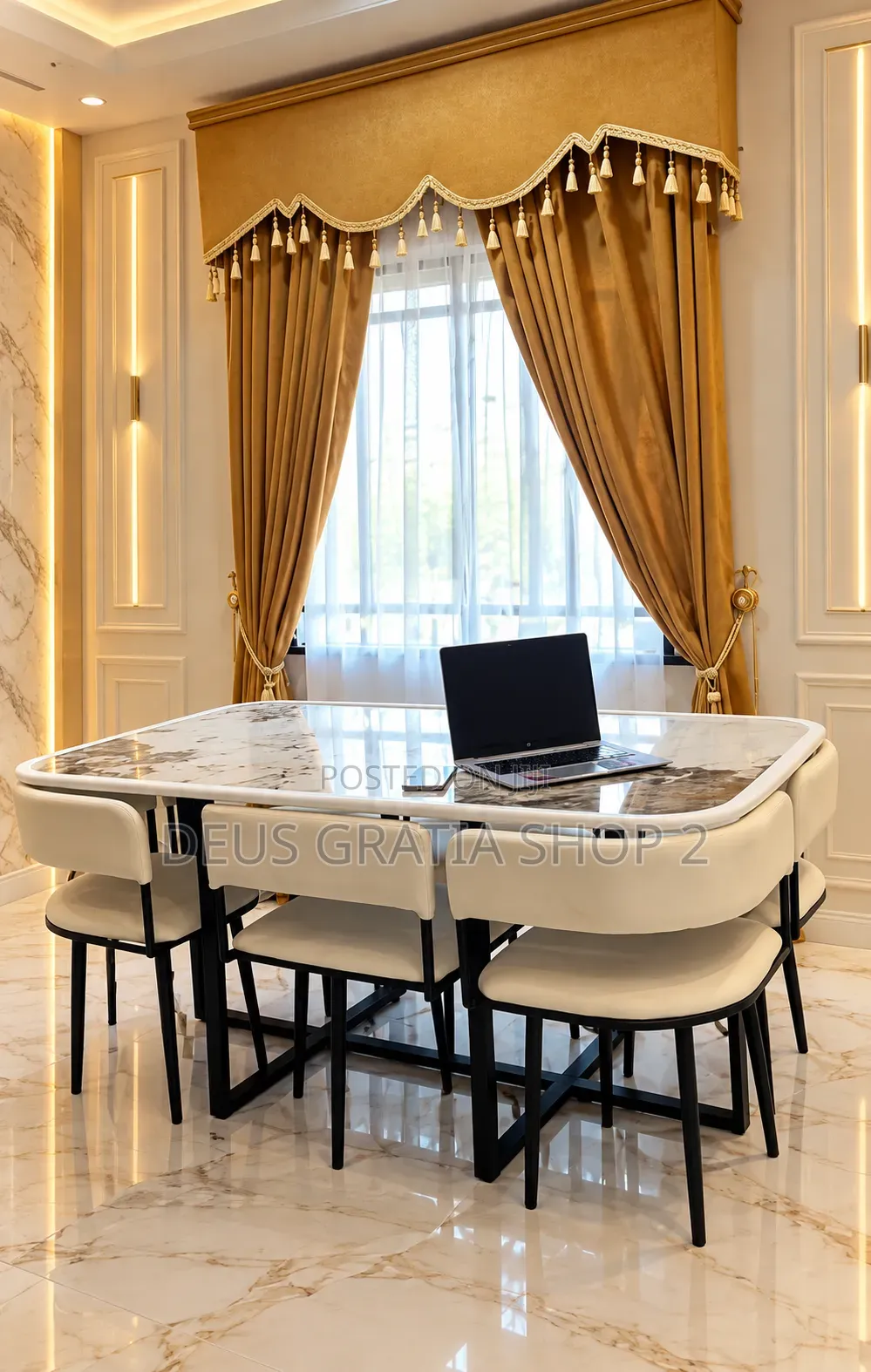 Classic Marble Dining Table for Dining Room