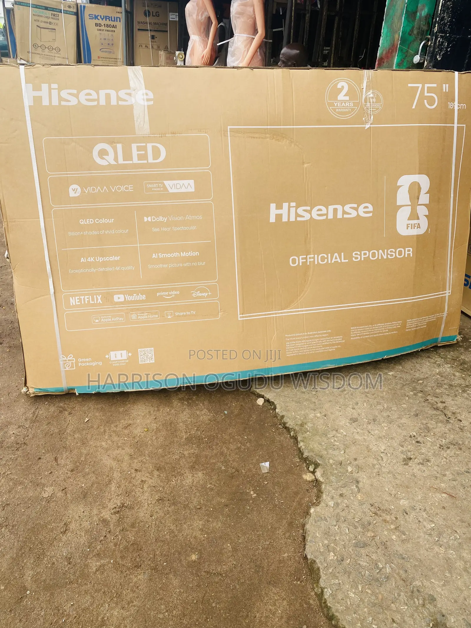 Original Hisense 75” TV for Sale