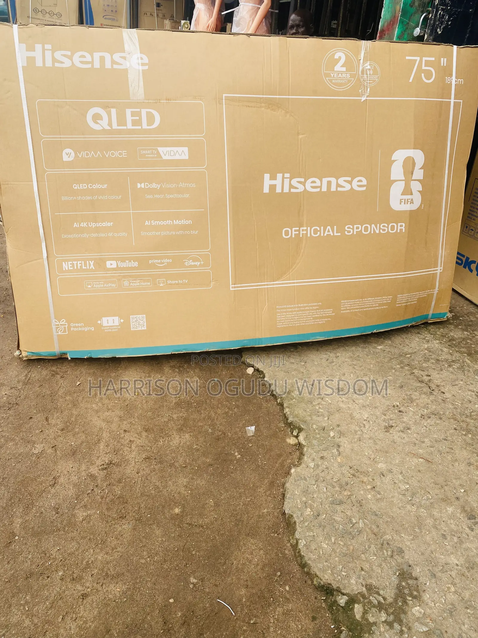 Original Hisense 75” TV for Sale