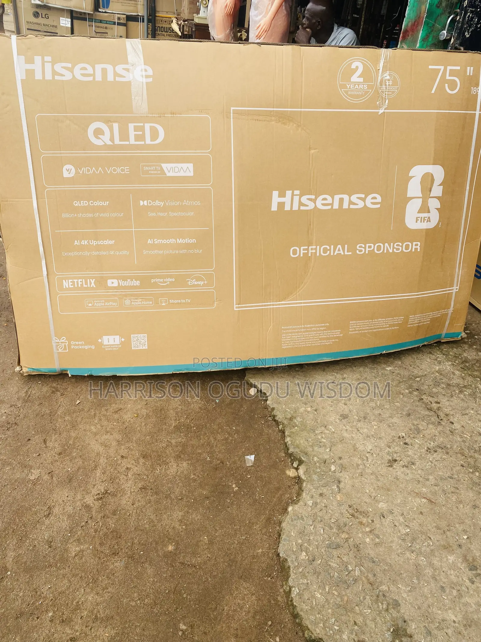 Original Hisense 75” TV for Sale