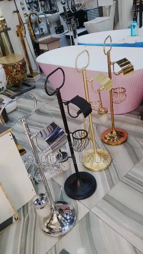 Movable Tissue Holder/Toilet Brush Holder