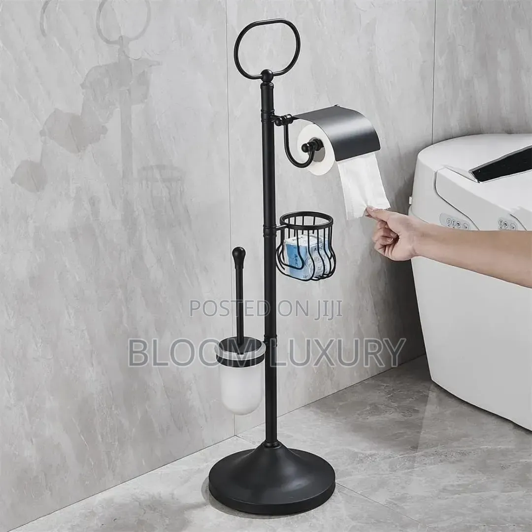 Movable Tissue Holder/Toilet Brush Holder
