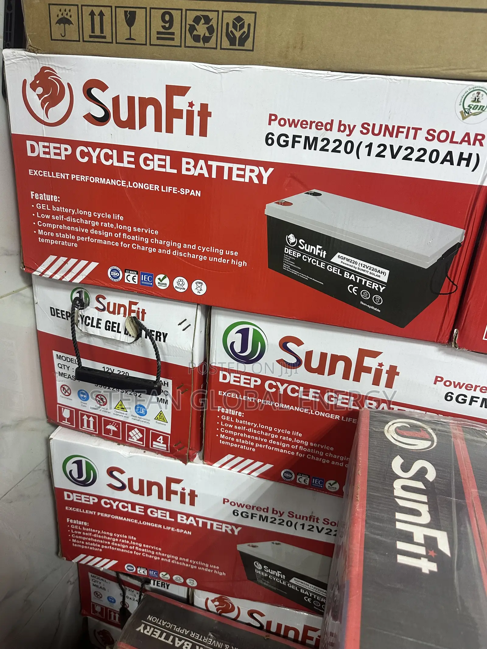 220Ah .12v Sunfit Deep Cycle Gel Battery