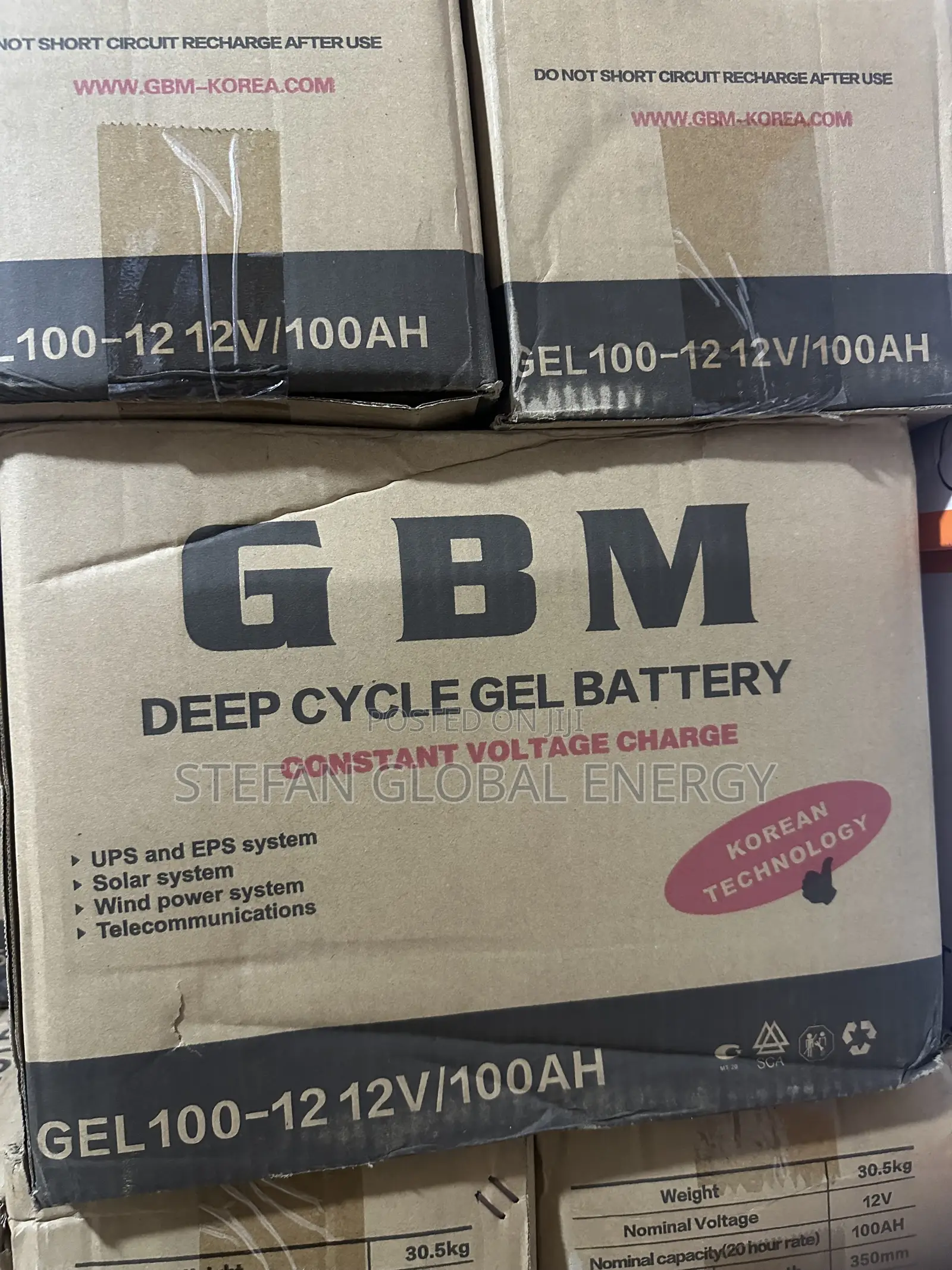 100Ah .12v Deep Cycle Dry Cel Battery
