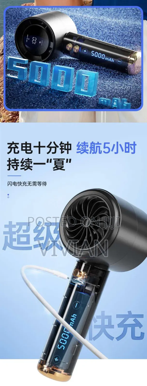 Digital Handheld Small Fan