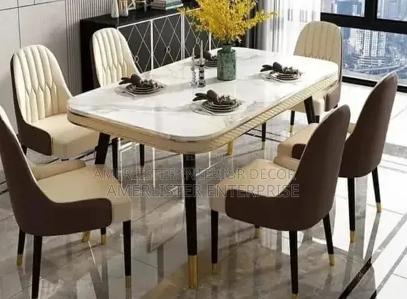 High Quality 6seater Marble Top Dining Set