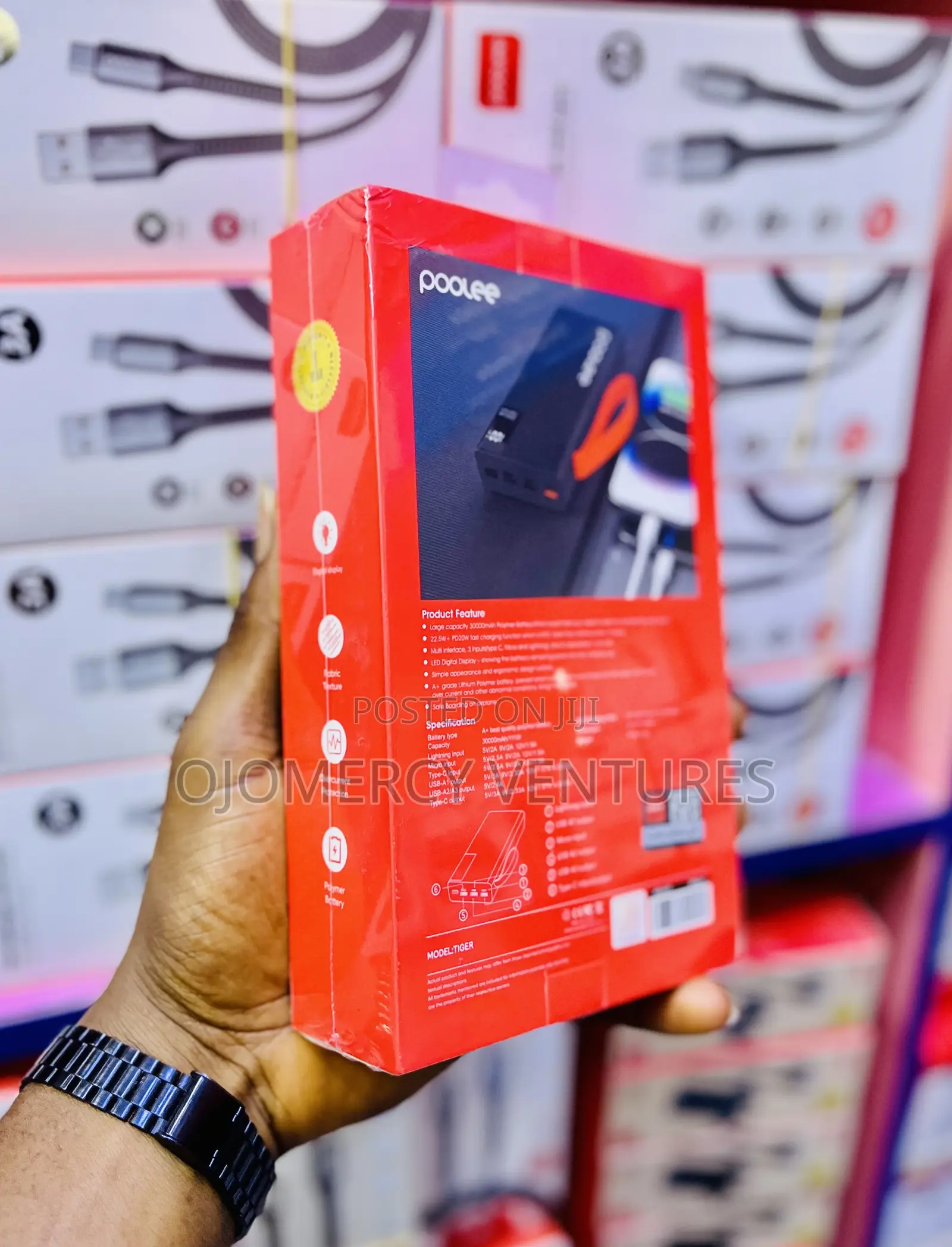 Poolee 30000mAh Tiger 22.5W Fast Charging Power Bank