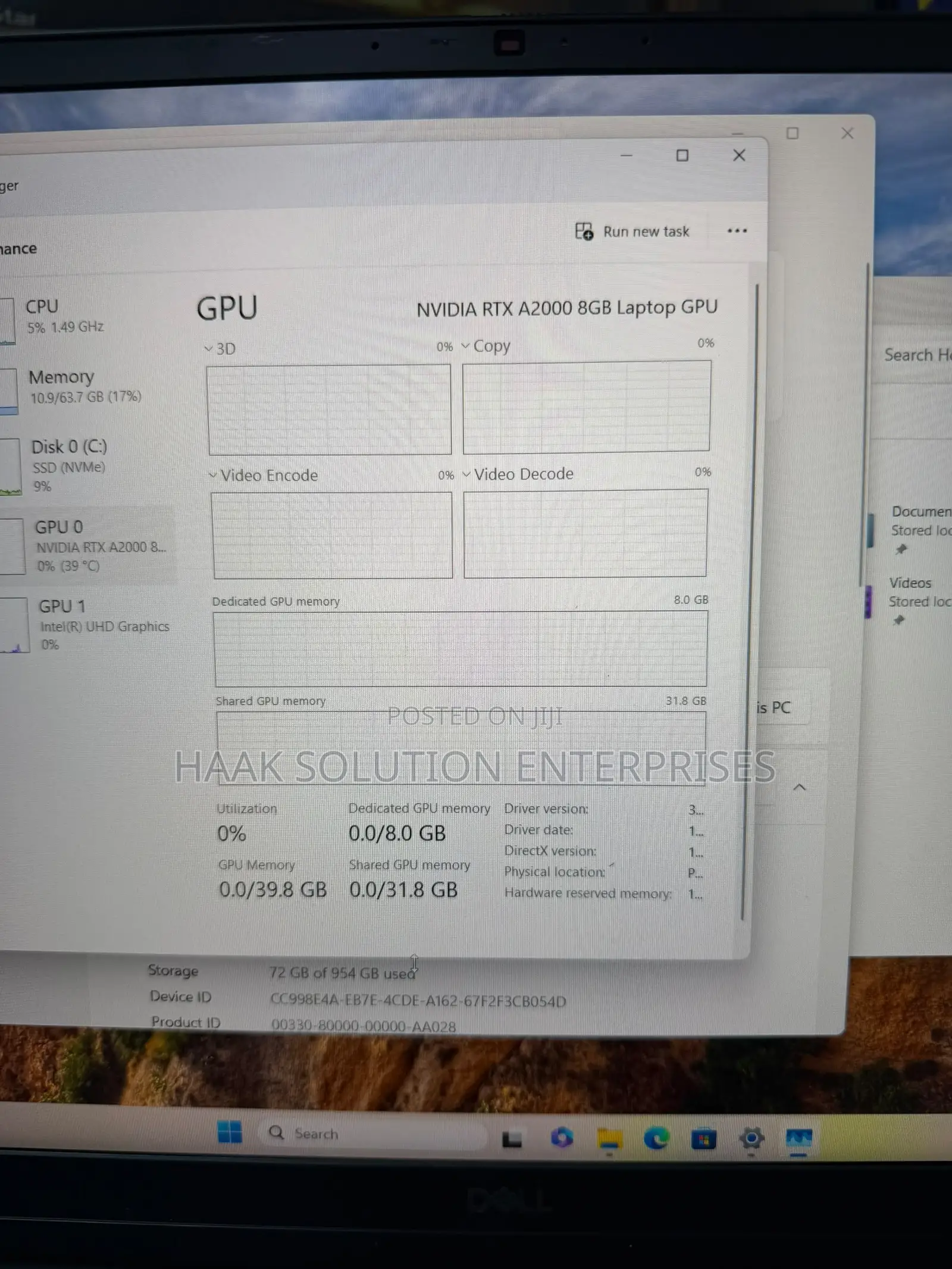 Laptop Dell Precision 7670 64GB Intel Core i9 SSD 1T