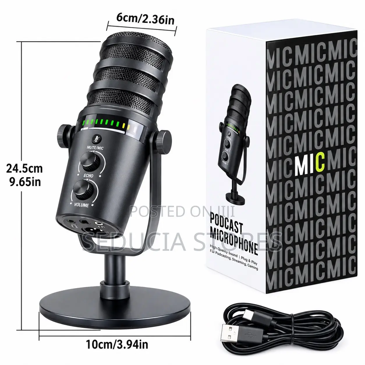 Condenser Microphone, MV7 Podcast Studio Mic