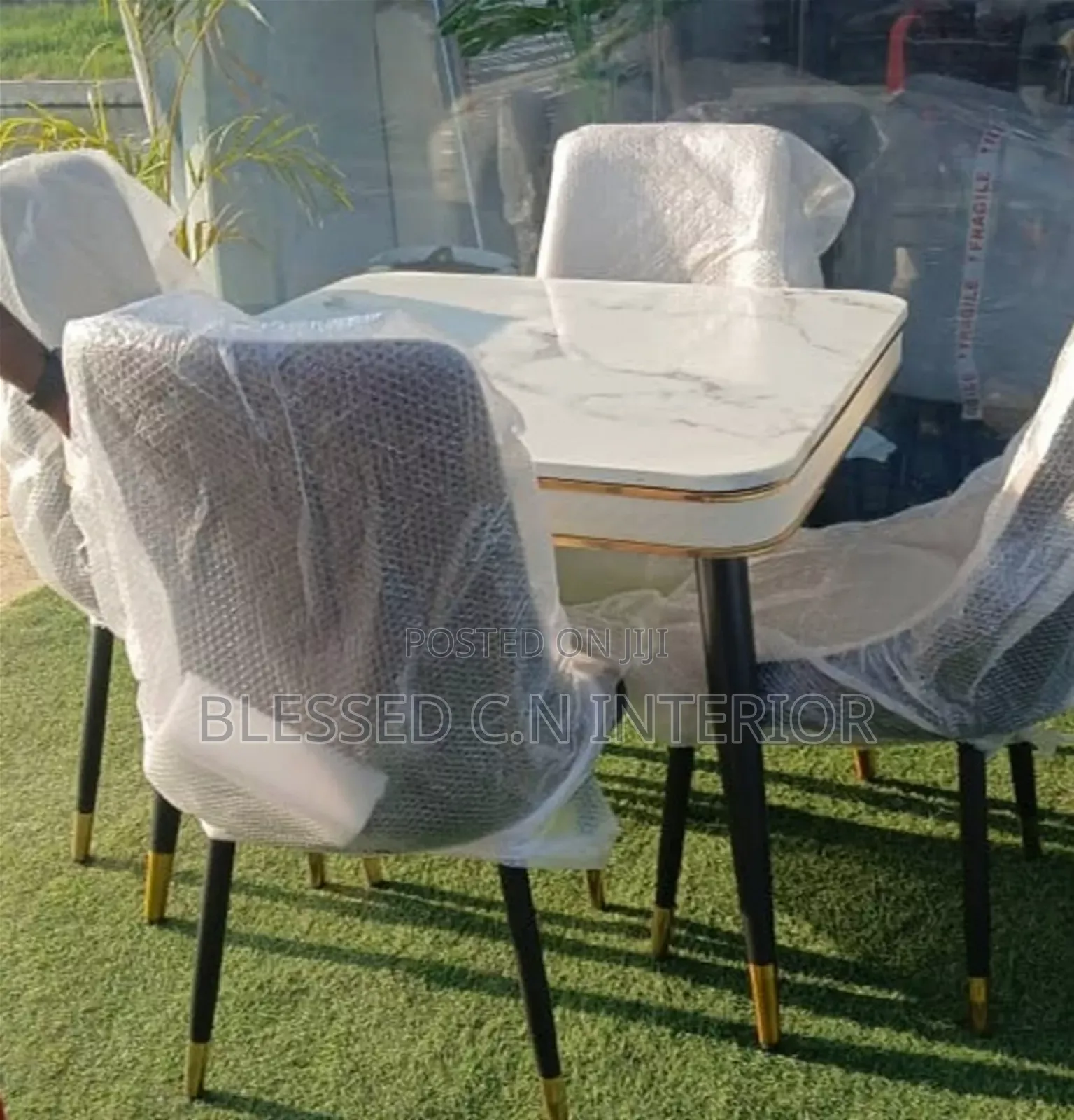Modern Quality Marble Top Dining Table by 4Seater