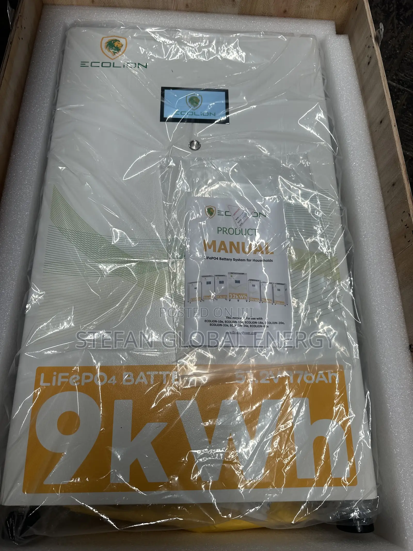 9kwh .51.2v Ecolion Littium Battery