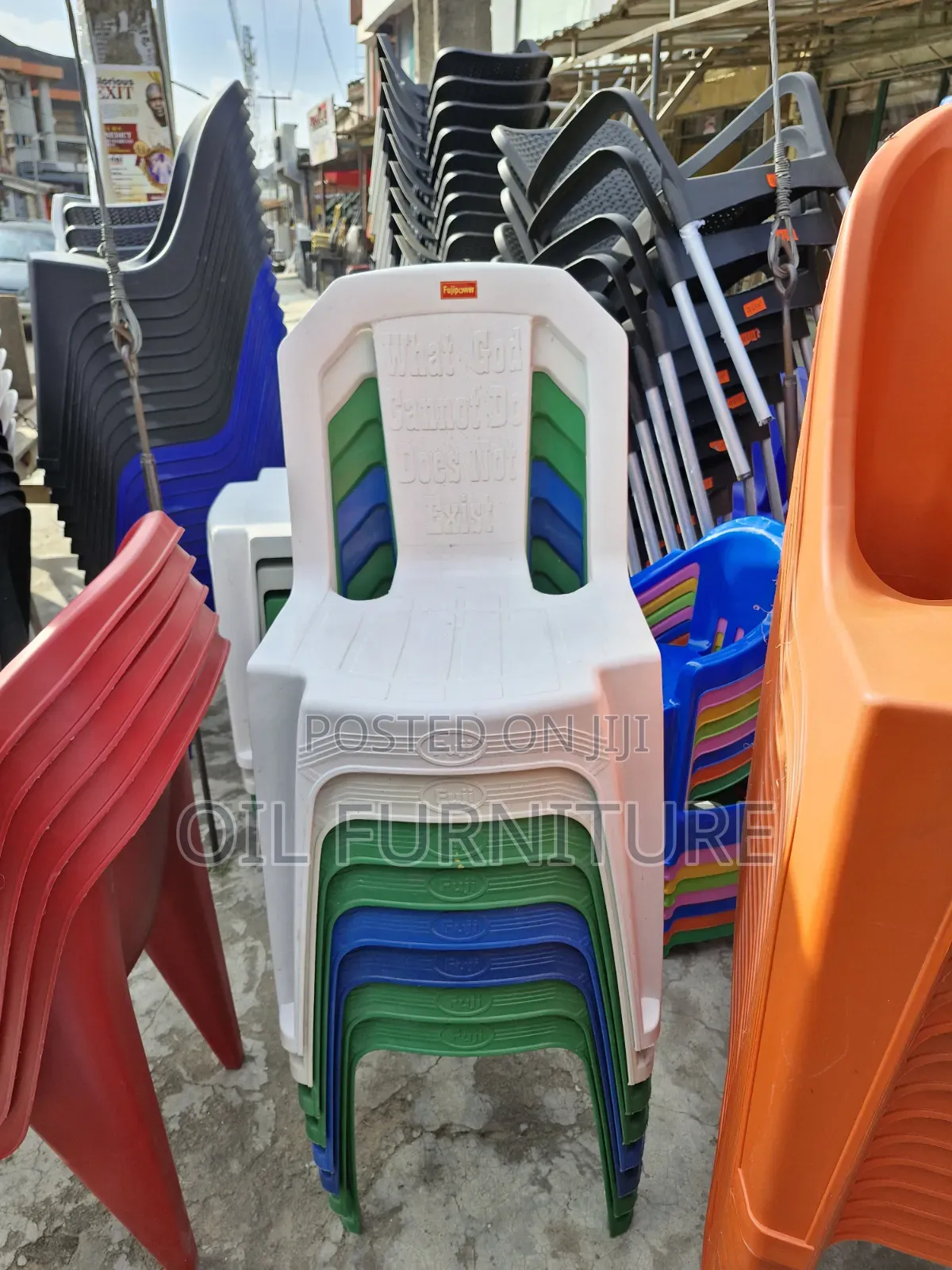 Durable Fujipower Stackable Plastic Sitting Chairs (Multiple Colors)