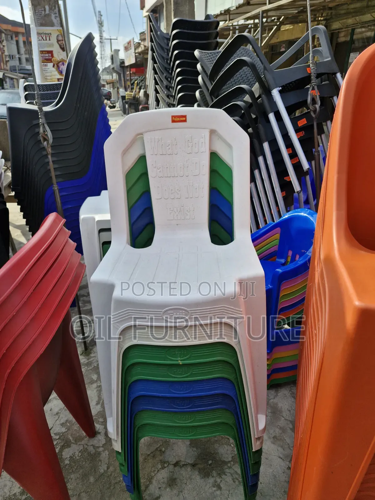 Durable Fujipower Stackable Plastic Sitting Chairs (Multiple Colors)