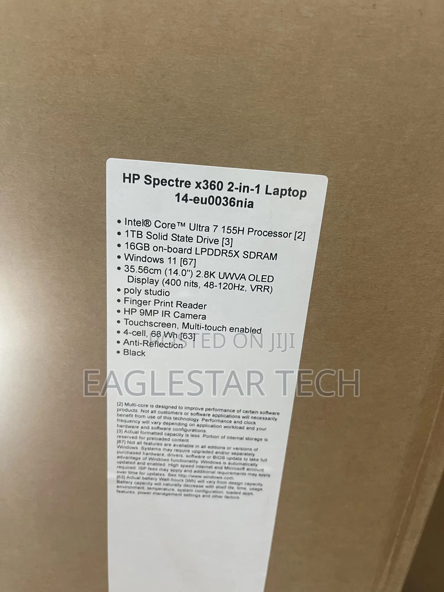 New Laptop HP Spectre 14 16GB Intel Core Ultra 7 SSD 1T