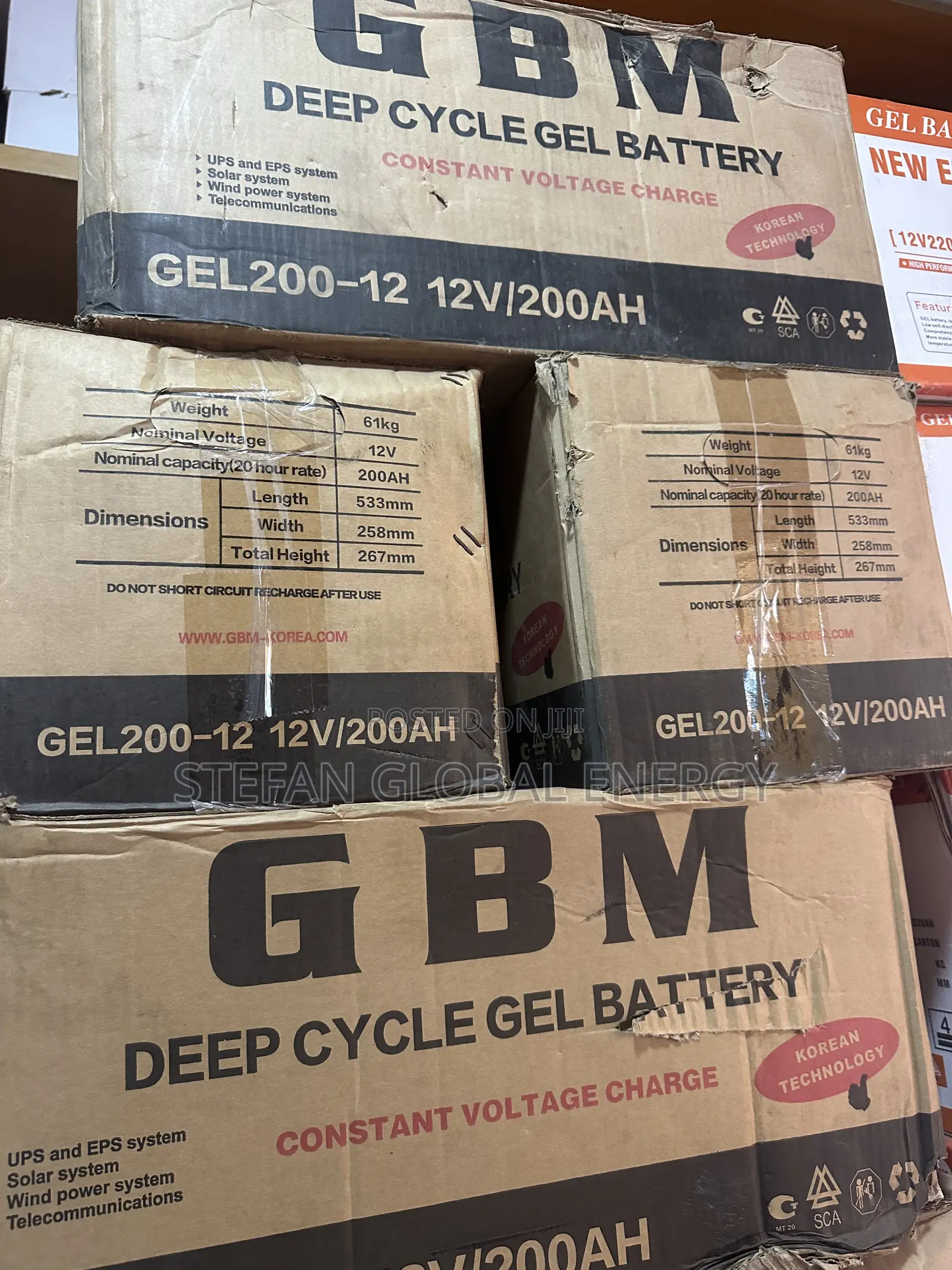 200Ah .12V GBM Deep Cycle Gel Battery