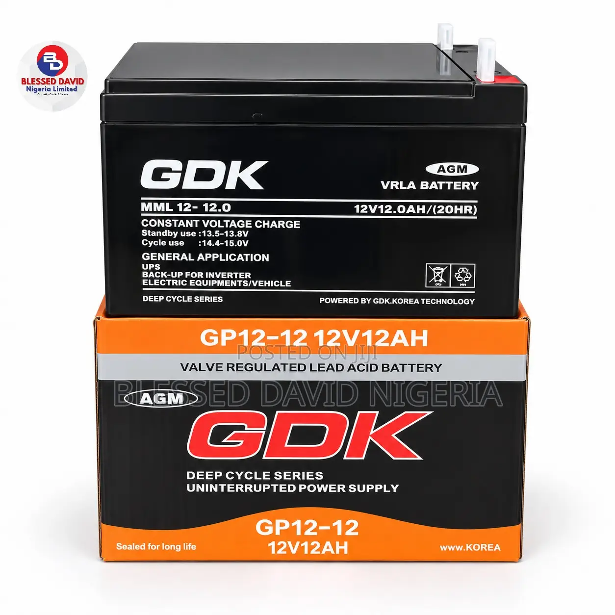 GDK 12V 12Ah Valve Regulated Lead Acid Replacement Battery