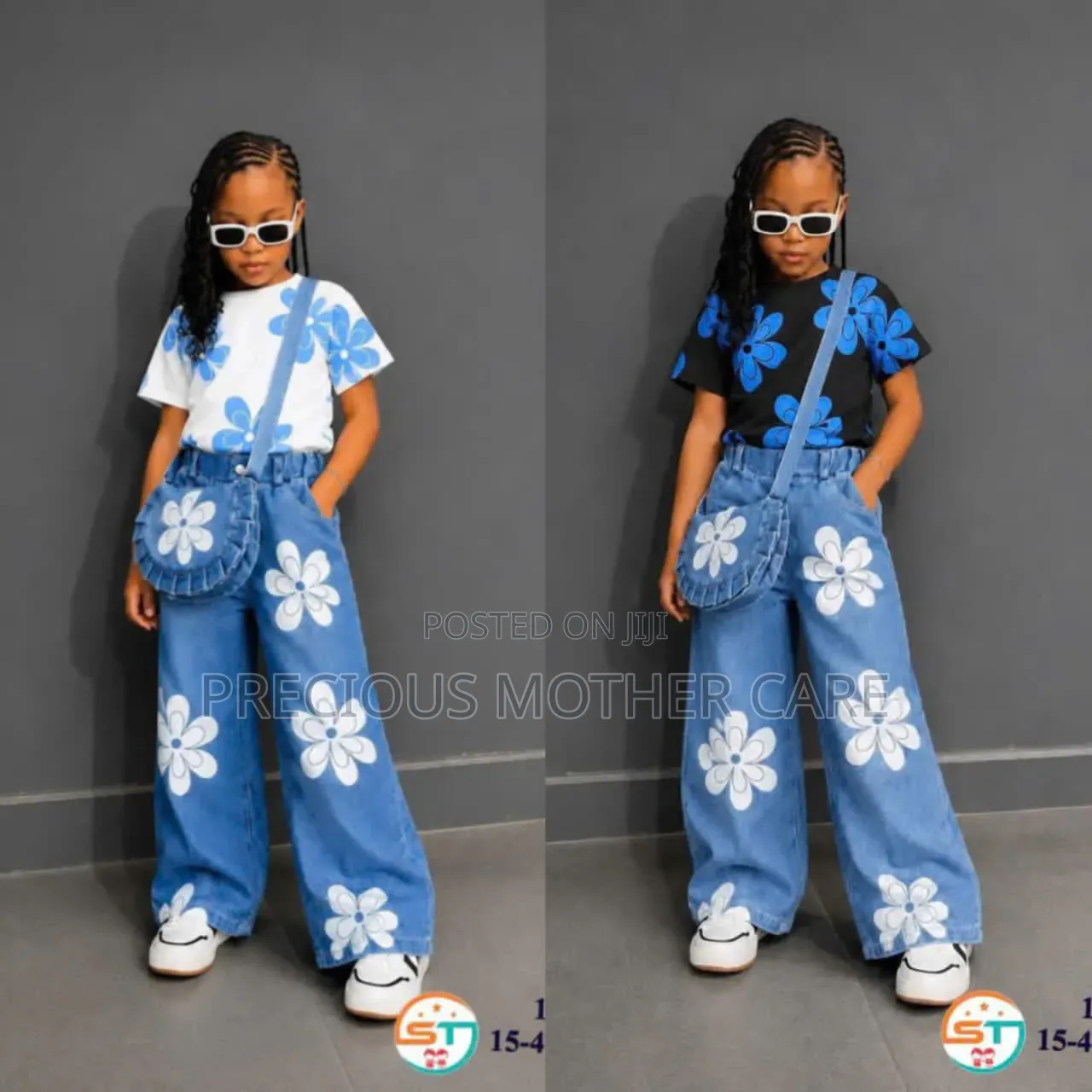 Quality Girl Top,design Jean and Bag 3 Pics