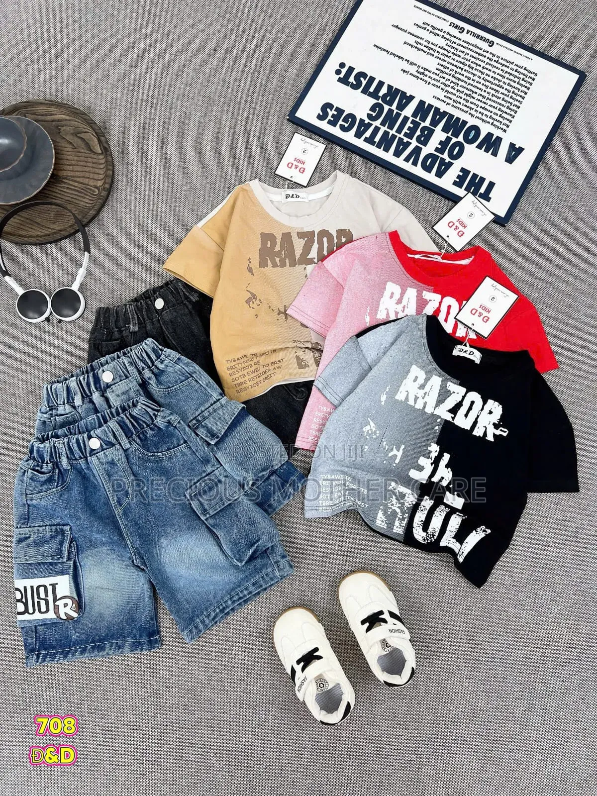 Quality Boy Top and Cargo Jean Short 2 Pics
