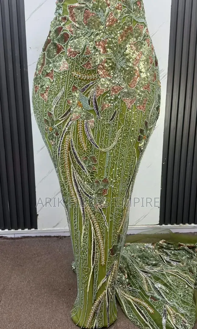 Premium Bridal/Celebrant Worthy Embroidered Beaded Aso_Ebi