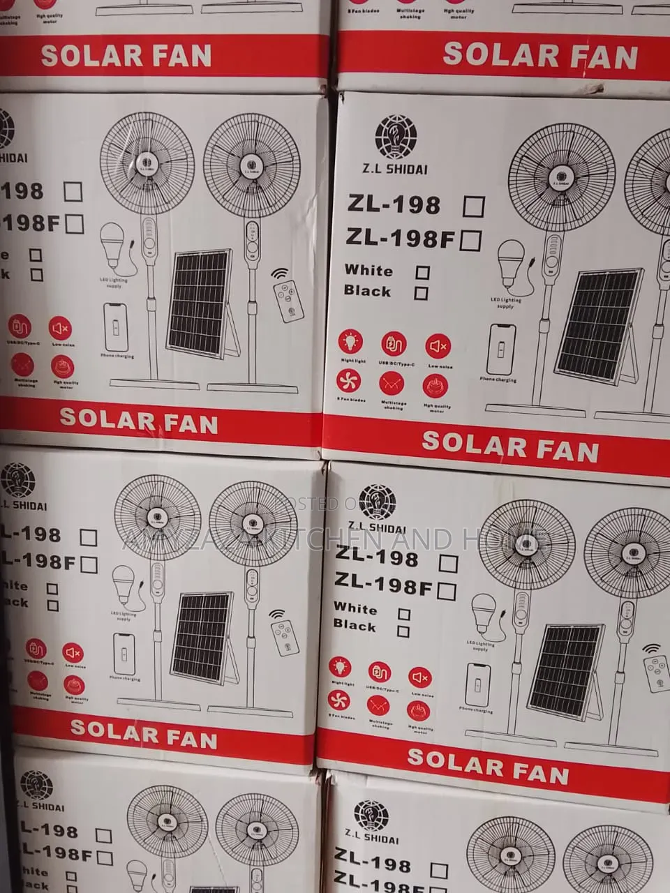 z.l Shidai Zl-198 / Zl-198f Solar Fan.