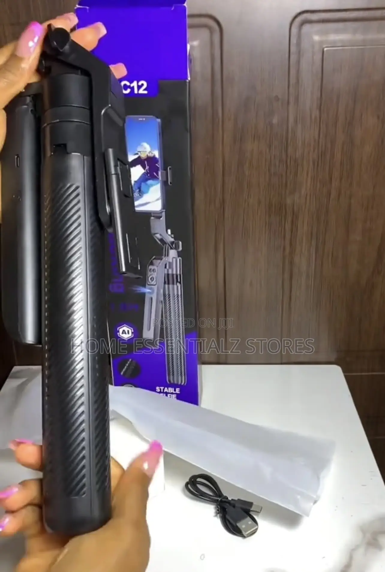 C12 AI Tracking 1.8M Stable Selfie Stick Quadrupod - Stabilizer Tripod
