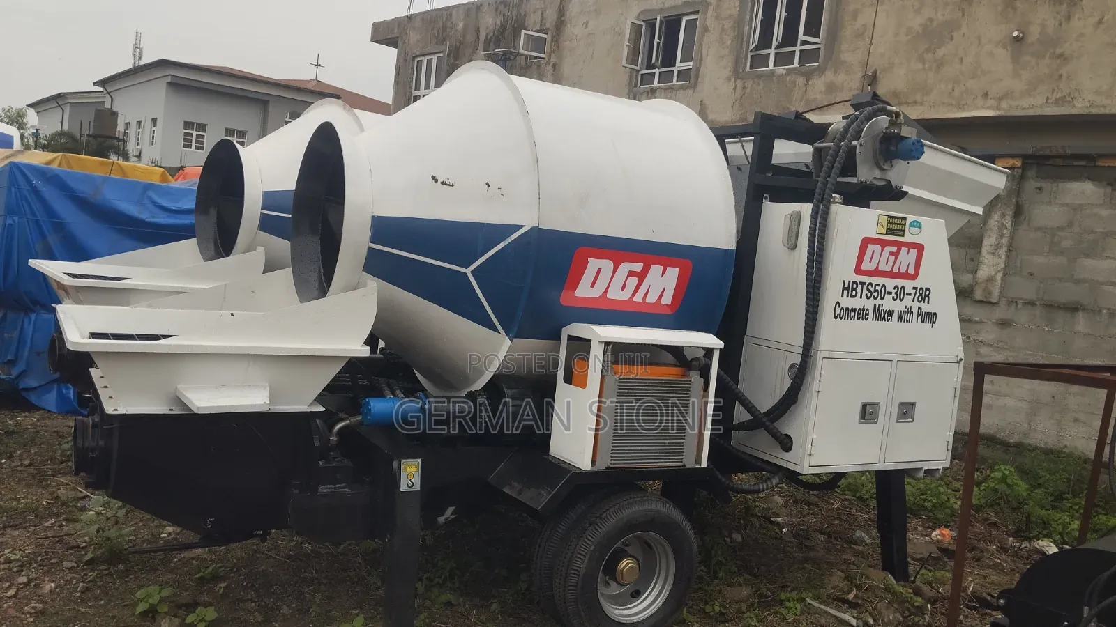 DGM HBTS50-30-78R Concrete Mixer With Pump