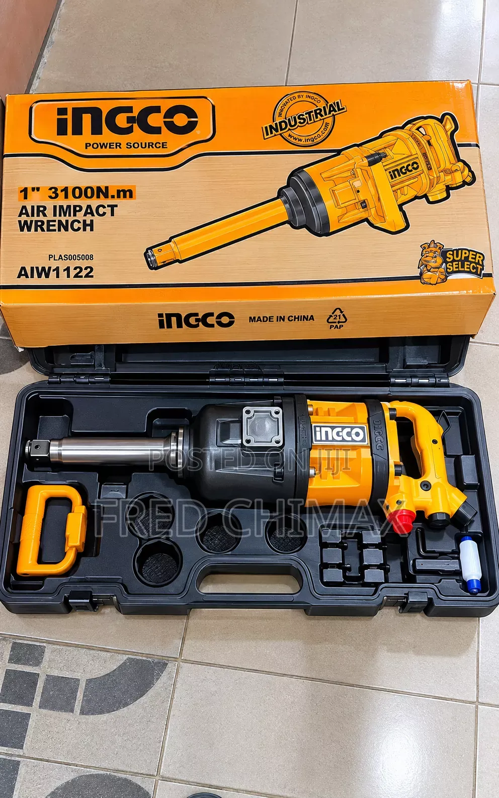 INGCO Industrial 1-Inch Air Impact Wrench