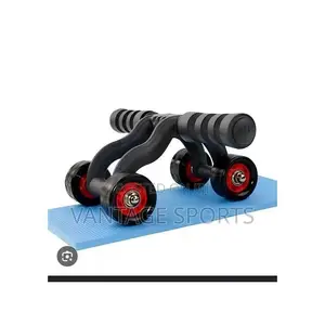 Roll Max 4‐Wheel Ab Roller – Multifunctional Portable Core Trainer