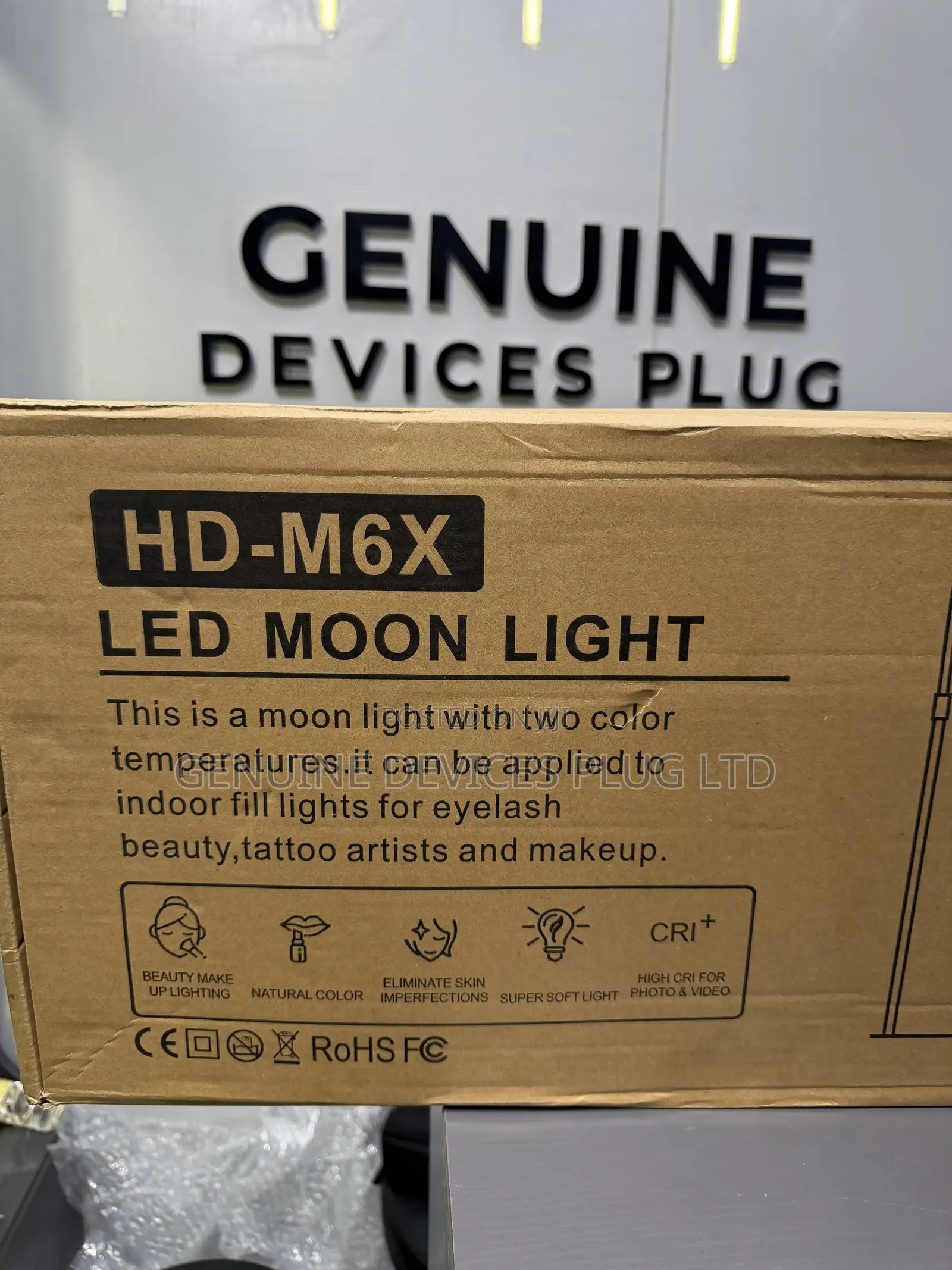 Half Moon Light Floor Lamp for Lash Extensions, Makeup & Beauty Salon